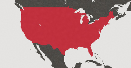 Map of United States of America
