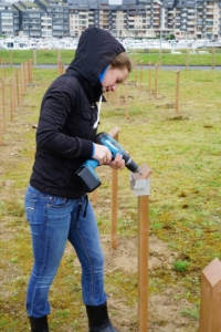 Install5 JBC Staff affix the heads of the tribute markers