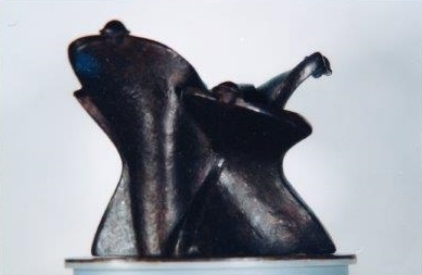 An image of the wax study used to inspire the sculpture An image of the wax study used to inspire the sculpture