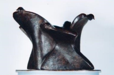 An image of the wax study used to inspire the sculpture An image of the wax study used to inspire the sculpture