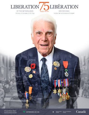 Official Veterans Affairs Canada Poster for the 75th Anniversary of the Liberation of The Netherlands and V-E Day